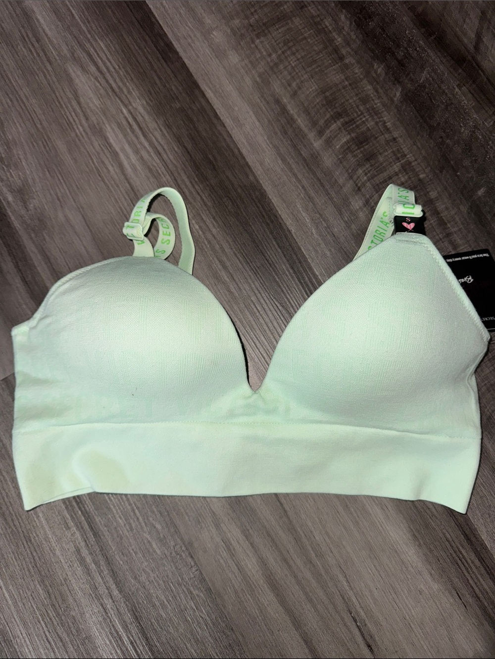 Victoria’s Secret small bra bralette perfect comfort mint $40 lined t shirt